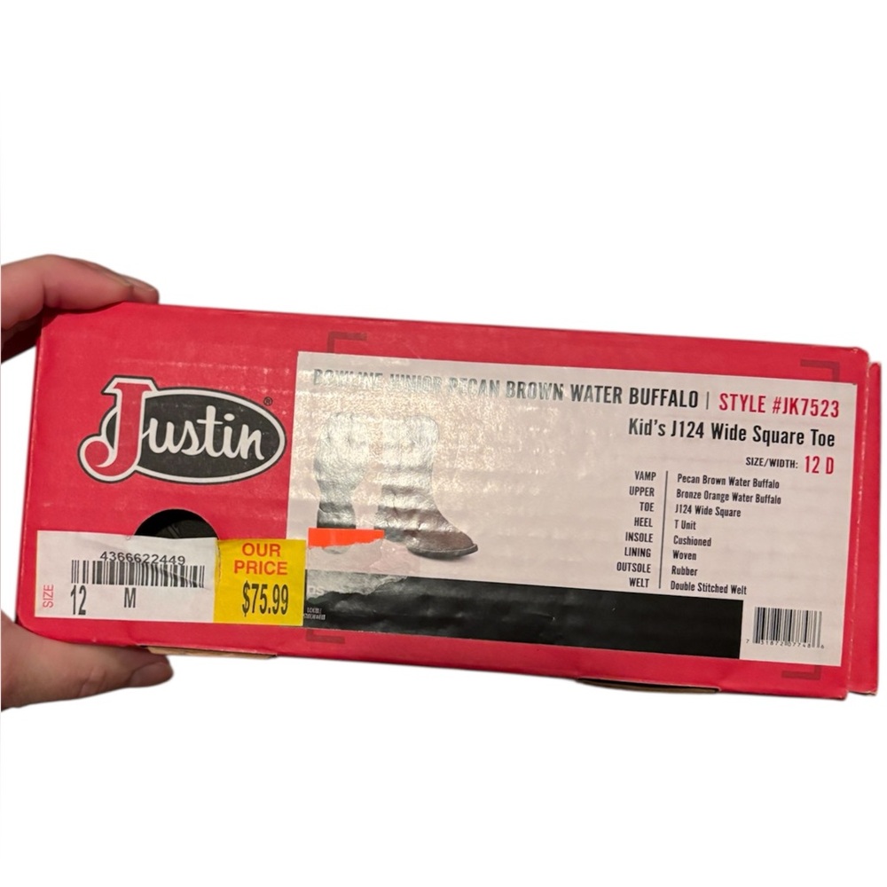 Justin boots BRAND new. Size 12 toddler - Picture 6 of 6